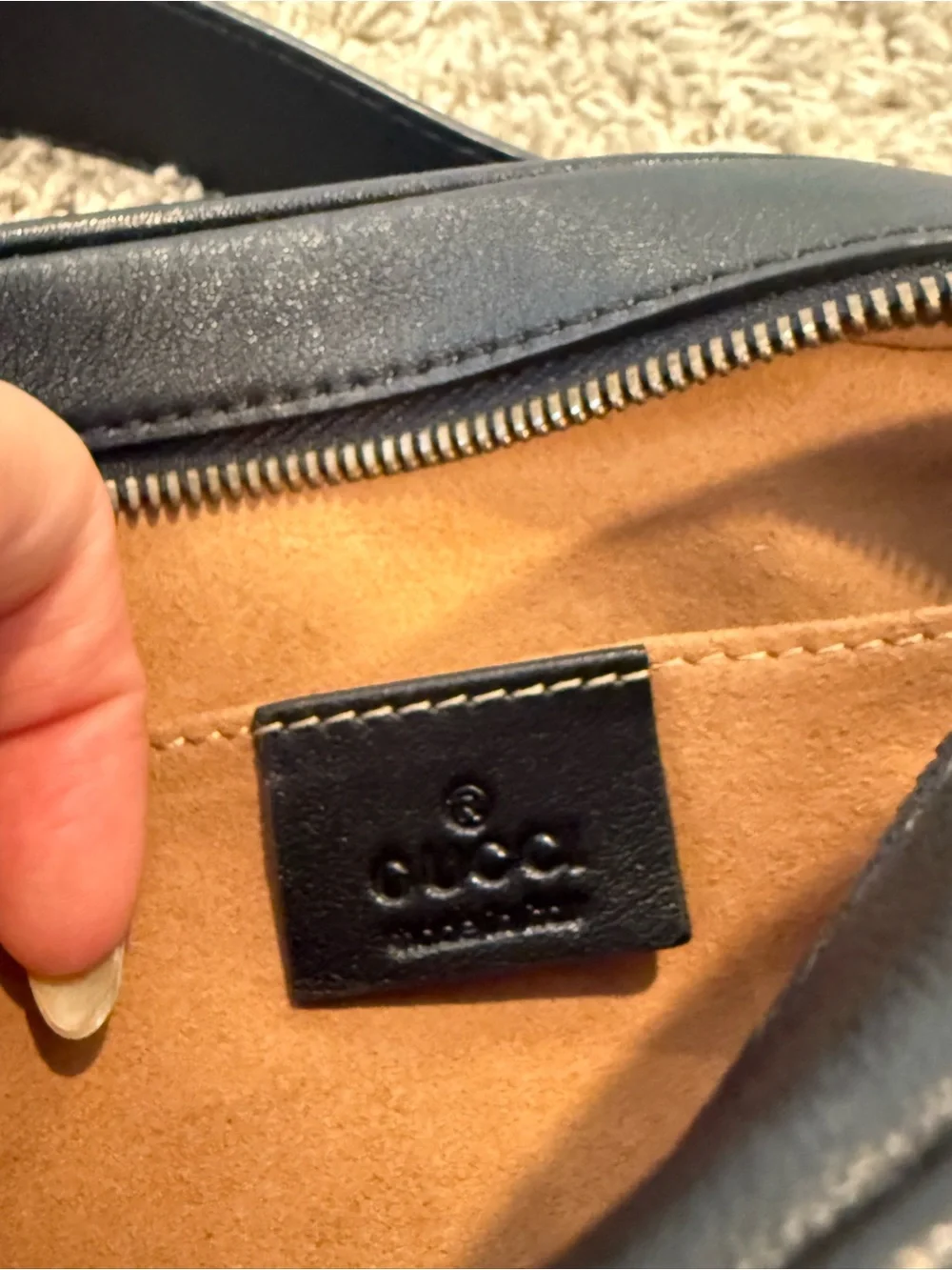 Gucci Marmont Black Quilted Leather Belt Bag